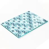 shumee Trpežna in elegantna steklena tabla z vzorcem geometrijskih oblik 80x52 cm