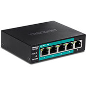 Trendnet TE-FP051 mrežni prekidac Neupravljano Fast Ethernet (10/100) Podrška za napajanje putem Etherneta (PoE) Crno