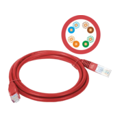 Patch kabel U/UTP kat 5e PVC 3,0 m rdeč ALANTEC