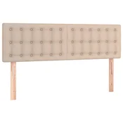 Vidaxl Posteljno vzglavje kapučino 144x5x78/88 cm umetno usnje