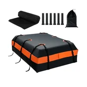 Northix Vodotesen strešni kovček 600 L PVC 132 x 100 x 43 cm črn oranžen