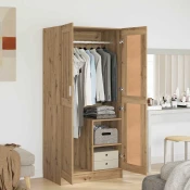 vidaXL Garderobna omara s polico artisian oak 82.5 x 51.5 x 180 cm