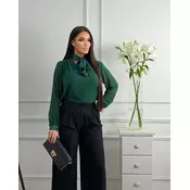 Squareonline Ženska bluza Emerald Bow, Zelena
