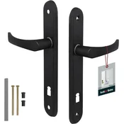 shumee Kljuka za vrata, dolžina: 90 cm, črna, aluminijasta, s ključem