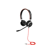 Jabra Duo headset ONLY for EVOLVE 40 UC with 3.5mm Jack (without USB Controller), headband, discret boomarm (14401-10)