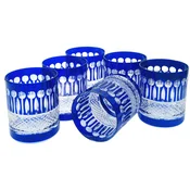 Marika Kozarci za viski iz kobaltnega kristala 350 ml, francoski