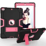 Nikcorp Oklepni etui za tablico iPad 10.2 (9/8/7 gen) z vgrajenim stojalom, trpežen ovitek za zaščito pred udarci, roza