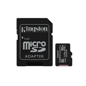 Memorije kartice KINGSTON SDCS2/128GB/microSDXC/128GB/Class10 U1/100MB/s-10MB/s+adapter