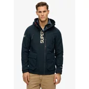 Superdry za moške. M5012104A Vetrovka s kapuco in vezenino Ultimate navy (XL), Priložnostno, Poliester, Mornarica