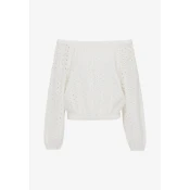 Mexx Ženski top sa spuštenim ramenima, Beli