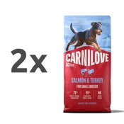 Carnilove Dog Active Adult Mini, briketi - losos in puran 2 x 12 kg