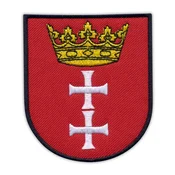 shumee Našitek grba mesta Gdansk - Podlaga za nalepko z likanjem/toplotnim varjenjem - Vezen našitek/značka/emblem