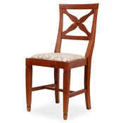Casa Padrino Biedermeier dining room chair gray/brown 43.5 x 49 x H. 92 cm - Solid wood kitchen chair - Solid wood dining room furniture - Biedermeier dining room furniture