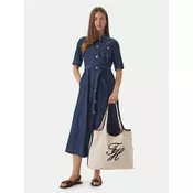 Ročna torba Tommy Hilfiger Th Summer Tote Canvas AW0AW18398 Bela