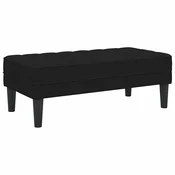 Vidaxl klop z blazino Črna 113 x 57 x 39 cm Žamet