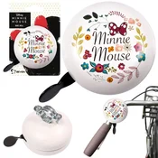 Disney DISNEY Minnie Mouse Bela kovinska kolesarska zvonec za krmilo, RETRO XL