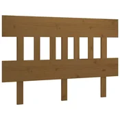 Vidaxl Posteljno vzglavje medeno rjavo 143,5x3x81 cm trdna borovina