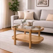Hanah Home klub sto Togg 70, 70 cm, hrast