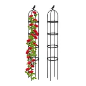 Northix Rešetka 188 cm Set 2 Kosov, Kovinska Struktura, Zeleni Premaz, Nastavljiva Višina
