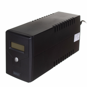 Line-Interactive UPS, 600VA/360W 12V/7Ah x1 battery,2x CEE 7/7 outlet,RJ-11,LCD