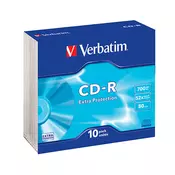 VERBATIM medij CD-R 10PK (43415), ozke škatlice