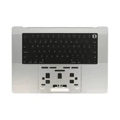 Gornji okvir tipkovnice za MacBook Pro 16 A2780 (2023), s US tipkovnicom i baterijom, Silver, 661-32190, Genuine Apple