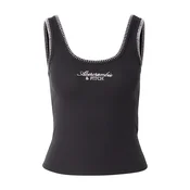 Abercrombie & Fitch Top črna/bela