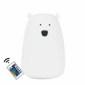Rabbit & Friends mehka lučka Medvedek, z daljinskim upravljanjem, USB, bela