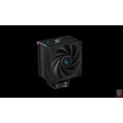 DeepCool AK500S DIGITAL, CPU cooler with status display and ARGB LED strips, noise up to 28db, 1x120mm fan