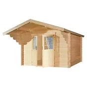 Kiehnholz Vrtna hiška Helsinki (Zunanje dimenzije vključno s strešnim previsom (Š x G): 340 x 443 cm, Les, Rjava)