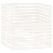 Vidaxl Kompostnik bel 100x100x102 cm trdna borovina