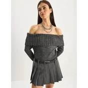 Bianco Lucci Pulover Pullover temno siva