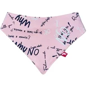 Podbradnjak bandana za bebe Azaria - Ružicasti s natpisima