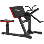 SPORTNOW 2 V 1 klop za telovadnico curl za biceps IN triceps z nastavljivim sedežem IN nastavljivim naslonom za komolce, klop za preacher curl z nosilcem za uteži, oprema za fitnes vadbo rok doma