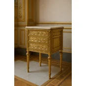 Casa Padrino baroque bedside table antique gold/cream - Handmade baroque style chest of drawers with 3 drawers - Baroque furniture - Bedroom furniture in baroque style
