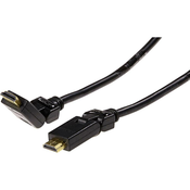 Schwaiger HDMI-kabel (1,3 m, Pozlaceni kontakti, 90° utikac (jednostrani))