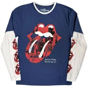 The Rolling Stones Collage Tongue (Sleeve Print) Denim Blue & White M Majica