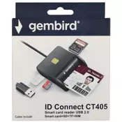 CRDR-CT405 Smart card reader USB2.0 Citac licne karte, sobracajne bank. +SD+TF+SIM reader