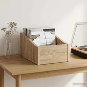 vidaXL Škatla za LP plošče Sonoma hrast 23 x 33 x 16 cm Inženirski les