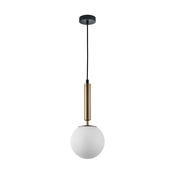 ITALUX PND-2324-1 GD+OPA - Luster na sajli RAVENA 1xE27/10W/230V crna/zlatna