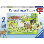 Ravensburger sestavljanka V hlevu, 2x24 kosov
