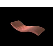 shumee Kovinska polica za mačke Wave 95 cm asimetrična leva temno pastelno roza