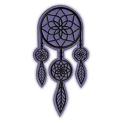shumee Velik lovilec sanj - vijoličen - našitek - vezen našitek/značka/emblem