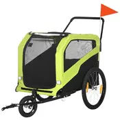 Homestar Prikolica za psa 2-v-1 dizajn 170x77x90 cm zelena