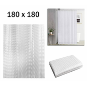 aptel Univerzalna 3D PEVA zavesa za tuš kabine in kadi 180x180cm
