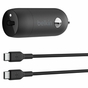 Belkin BOOST Charge 30W USB-C Car-Punjac Cab.CCA004bt1MBK-B6