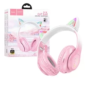 hoco. Brezžične slušalke z mikrofonom, Bluetooth - W42 Cat Ears, Cherry Blossom