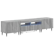 vidaXL 3-delni LED TV omarica Siva Sonoma Inženirski les