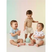 Sinsay - Pamucni bodi sa printom medvedica 3 pack - bledoplavo