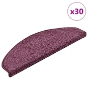 Prostirke za stepenice 30 kom 65x21x4 cm tamnoljubicaste poluokrugle velike